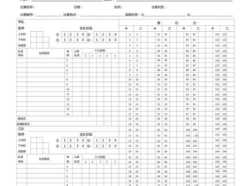 篮球防守人员排名表格模板（提供全面评估和选择的排名表格，篮球防守人员尽在掌握）